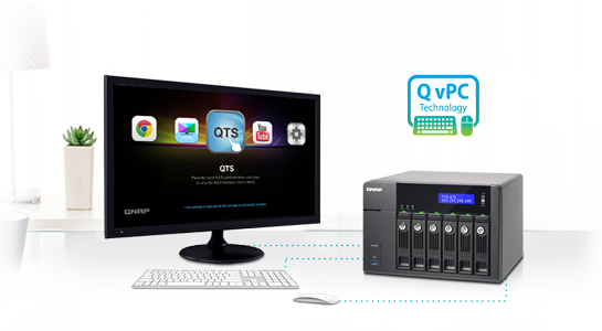 Use your TVS-671 as a PC with exclusive QvPC Technology