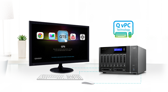 Use your TVS-EC1080 as a PC with exclusive QvPC Technology