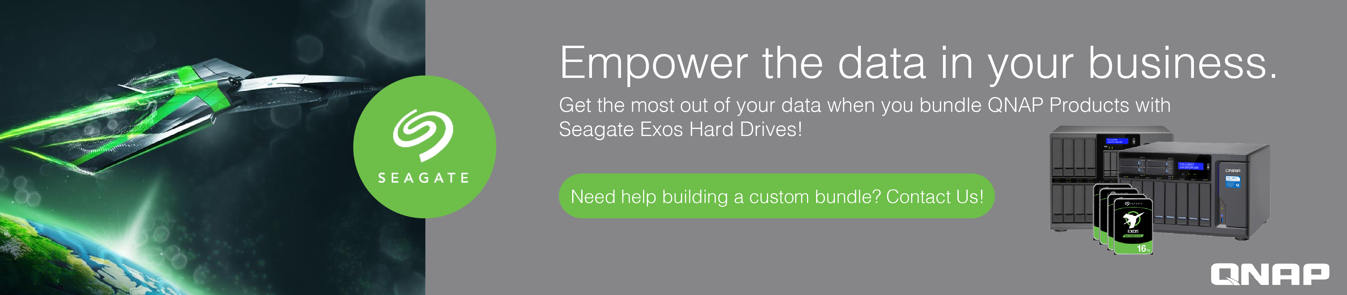 QNAP with Seagate Exos Hard Drives banner