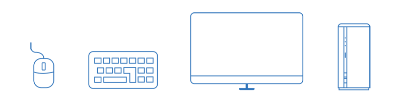 Plug in a keyboard & mouse, and browse your stored media files on TV