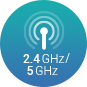 dual band 2.4GHz/ 5GHz antennae