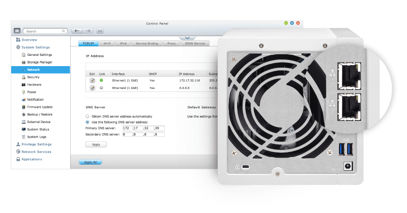 dual LAN support