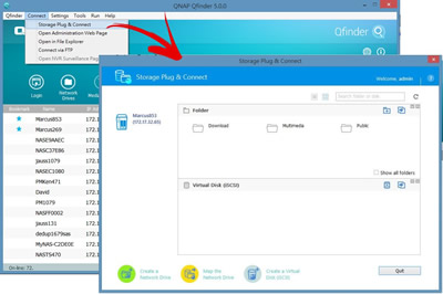 Qfinder Pro NAS access