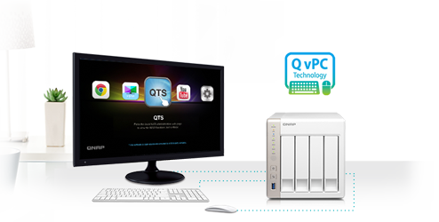 Use your TS-451U as a PC with the exclusive QvPC Technology