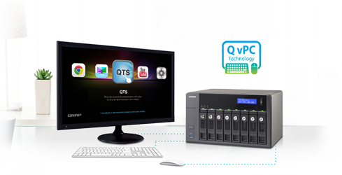 Use your TS-853 Pro as a PC with the exclusive QvPC Technology