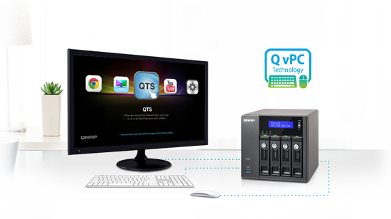 Use your TVS-471U as a PC with exclusive QvPC Technology