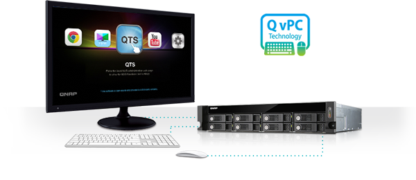 Use your TVS-871U-RP with exclusive QvPC Technology