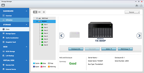 Powerful QTS Storage Manager